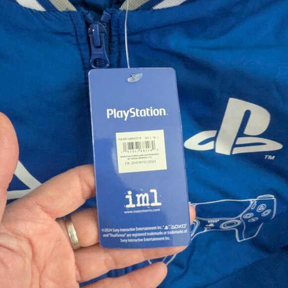 PlayStation Boys Gamer Varsity Bomber Jackets Zip-Up Sony Buttons Graphic Print - Picture 2 of 5